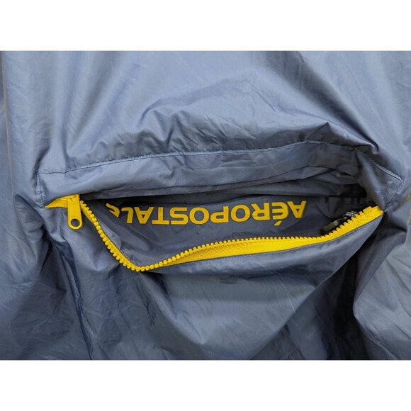 Y2K Aeropostale Windbreaker Jacket Mens L Relaxed Colorblock Track Baggy Blue - Picture 7 of 13